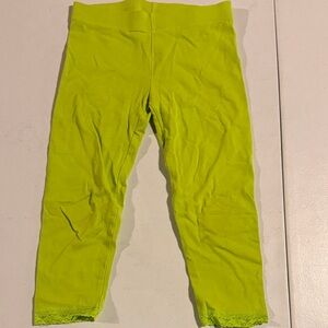 The Children's Place Neon Lime Leggings with Lace Hem